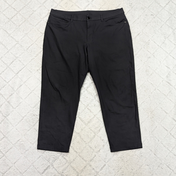 Lululemon Pants Mens 38x27 Black ABC Classic Fit 5 Pocket Ankle Warpstreme Golf - Picture 1 of 8